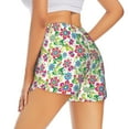 thumbnail image 1 of Lsque Vector Mexican Otomi Style Bright Printed Women's Running Shorts with Liner Pockets,Elastic Quick Dry Workout Athletic Gym Yoga Shorts,Womens High Waist Shorts-Small, 1 of 9