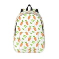 thumbnail image 1 of Lsque Vegan Fruit Carrot Pattern Canvas Daypack, Durable Backpack, High-quality Versatile Backpack,Vintage Compact Backpack-Small, 1 of 6