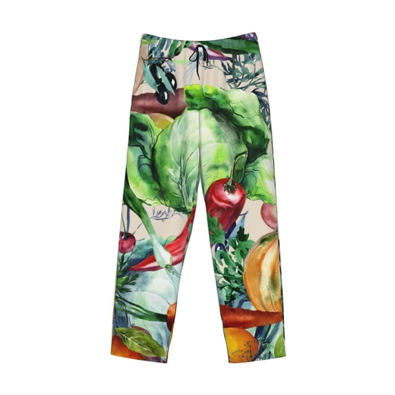 Lsque Vegan1 Print Men's Pajama Pants, Lounge Pant - Comfortable Home Wear,Elastic Waistband, Stylish Design-XX-Large
