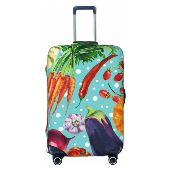 Lsque Vegetable Printed Luggage Cover, Travel Luggage Protector,Scratch and Dirt Resistant, Fits 18-32 Inch Luggage - Large