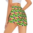 thumbnail image 1 of Lsque Vegetable Printed Women's Running Shorts with Liner Pockets,Elastic Quick Dry Workout Athletic Gym Yoga Shorts,Womens High Waist Shorts-Small, 1 of 9