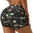 thumbnail image 1 of Lsque Vegetable Quiche Pattern High Waisted Biker Shorts for Women-Tummy Control Fitness Athletic Workout Running Yoga Gym Shorts,Moisture-Wicking-Large, 1 of 9