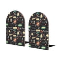 thumbnail image 1 of Lsque Vegetable Quiche Printed Wood Bookends,Non-Skid Bookend for Shelves,Heavy Duty Support Bookends,Non-Slip Foam Pads for Office, Home, and Library,1 Pair, 1 of 8