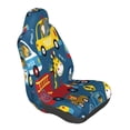 thumbnail image 1 of Lsque Vehicles Cartoon with Funny Drivers Pattern Car Seat Covers for Front Seats , Waterproof Seat Covers for Cars, Sporty Front Seat Covers,Car Seat Cover Protector Front Seats, 1 of 5