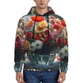 thumbnail image 1 of Lsque Vibrant Bouquet Waterfall Pattern Casual Men's Hoodie,Hooded Sweatshirt with Kangaroo Pocket,Pullover Hoodie-Medium, 1 of 7