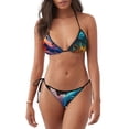thumbnail image 1 of Lsque Vibrant Fluid Motion Art Pattern Women Two Piece Swimsuit Sexy Swimwear Halter String Triangle Bikini Sets, 1 of 6