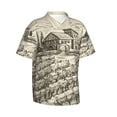 thumbnail image 1 of Lsque Vineyard Landscape pattern Hawaiian Shirt for Men, Unisex Summer Beach Casual Short Sleeve Button Down Shirts-X-Large, 1 of 9