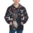 thumbnail image 1 of Lsque Vintage American Deer Patten Youth Hoodie Sweatshirt Pullover with Kangaroo Pocket Boys and Girls Hoodie Warm Hoodie for Kids-Large, 1 of 6