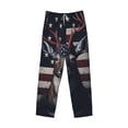 thumbnail image 1 of Lsque Vintage American Deer Print Men's Pajama Pants, Lounge Pant - Comfortable Home Wear,Elastic Waistband, Stylish Design-Small, 1 of 9