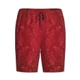 thumbnail image 1 of Lsque Vintage Burgundy Mens Sleep Pajama Shorts,Short Pajama Pants, Cotton Ultra-Soft Knit-Medium, 1 of 9
