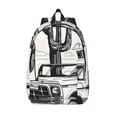 thumbnail image 1 of Lsque Vintage Cactus Pickup Pattern Canvas Daypack, Durable Backpack, High-quality Versatile Backpack,Vintage Compact Backpack-Small, 1 of 6