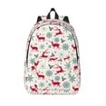 thumbnail image 1 of Lsque Vintage Christmas Reindeer Pattern Canvas Daypack, Durable Backpack, High-quality Versatile Backpack,Vintage Compact Backpack-Medium, 1 of 6