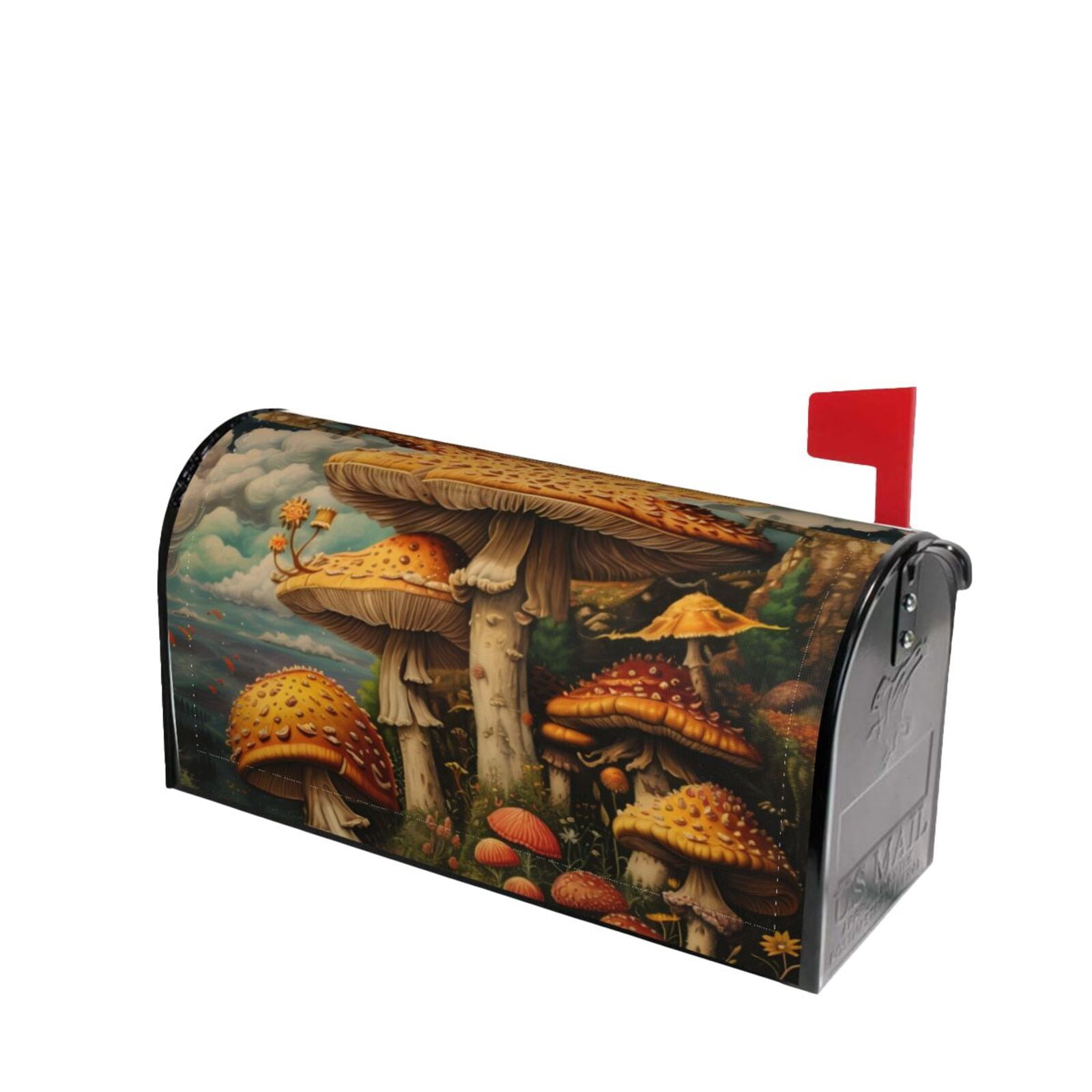 Lsque Vintage Cloud Mushroom Mailbox Cover Standard Size ,Magnetic ...