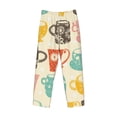 thumbnail image 1 of Lsque Vintage Cup Print Men's Pajama Pants, Lounge Pant - Comfortable Home Wear,Elastic Waistband, Stylish Design-XX-Large, 1 of 9