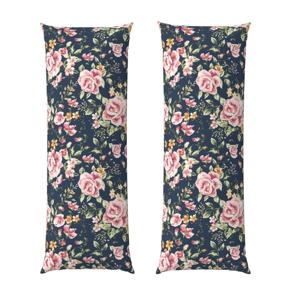 Lsque Vintage Floral Body Pillow Case Cover,Ultra-Soft Microfiber Bed Pillow Cases 20x54 inches,Elegant Bedding,Breathable Durable Pillow Cover with Envelope Closure