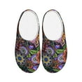 thumbnail image 1 of Lsque Vintage Floral Pattern Womens Comfort Cotton on Scuff With Memory Foam and Anti-skid Sole Slipper-40/41, 1 of 7