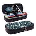 thumbnail image 1 of Lsque Vintage Floral Printed Big Capacity PU Leather Pencil Case Large Pencil Pouch Stationery Pen Bag Pencil Holder for Teen, 1 of 6