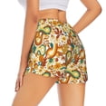 thumbnail image 1 of Lsque Vintage Floral Printed Women's Running Shorts with Liner Pockets,Elastic Quick Dry Workout Athletic Gym Yoga Shorts,Womens High Waist Shorts-Medium, 1 of 9