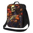 thumbnail image 1 of Lsque Vintage Floral Skull Lunch Bag Lunch Box for Women Men Reusable Insulated Lunch Tote Bag,Leakproof Thermal Cooler Sack Food Handbags Case High Capacity, 1 of 9