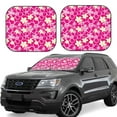 thumbnail image 1 of Lsque Vintage Flowers 2 PCS Windshield Sun Shade | CarFoldable Window Covers | Car Accessories Reflect UV for Universal Cars SUV Truck | Small, 1 of 7
