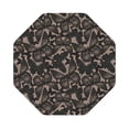thumbnail image 1 of Lsque Vintage Flowers Pattern 4" Drink Coasters Set of 6, Leather Absorbent Coasters, Table Coaster Set Decorative Coffee Cup Coasters Housewarming Gift,Octagon, 1 of 7