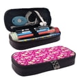 thumbnail image 1 of Lsque Vintage Flowers Printed Big Capacity PU Leather Pencil Case Large Pencil Pouch Stationery Pen Bag Pencil Holder for Teen, 1 of 6
