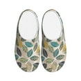 thumbnail image 1 of Lsque Vintage Leaves Pattern Womens Comfort Cotton on Scuff With Memory Foam and Anti-skid Sole Slipper-44/45, 1 of 7