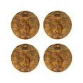 thumbnail image 1 of Lsque Vintage Map Pattern 4" Drink Coasters Set of 4, PVC Leather Absorbent Coasters, Table Coaster Set Decorative Coffee Cup Coasters Housewarming Gift -Round Shape, 1 of 6