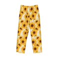 thumbnail image 1 of Lsque Vintage Marble Pattern Sunflower Print Men's Pajama Pants, Lounge Pant - Comfortable Home Wear,Elastic Waistband, Stylish Design-XX-Large, 1 of 9