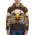 thumbnail image 1 of Lsque Vintage Pattern Bald Eagle Pattern Casual Men's Hoodie,Hooded Sweatshirt with Kangaroo Pocket,Pullover Hoodie-XX-Large, 1 of 7