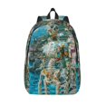 thumbnail image 1 of Lsque Vintage Print Island Skull Pattern Canvas Daypack, Durable Backpack, High-quality Versatile Backpack,Vintage Compact Backpack-Small, 1 of 6