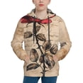 thumbnail image 1 of Lsque Vintage Rose Botanical Art Patten Youth Hoodie Sweatshirt Pullover with Kangaroo Pocket Boys and Girls Hoodie Warm Hoodie for Kids-Large, 1 of 6