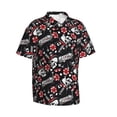 thumbnail image 1 of Lsque Vintage Skull Casino pattern Hawaiian Shirt for Men, Unisex Summer Beach Casual Short Sleeve Button Down Shirts-3X-Large, 1 of 9