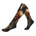 thumbnail image 1 of Lsque Vintage Style Elk Pattern Sport Compression Socks for Men & Women 15-20 mmHg Knee High Nurse Pregnant Running Medical and Travel Athletic, 1 of 6