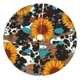 thumbnail image 1 of Lsque Vintage Sunflowes Print Christmas Tree Skirt, Tree Skirt with Ties or Velcro, Perfect for Holiday Decorations, Halloween, and New Year-30", 1 of 7