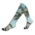 thumbnail image 1 of Lsque Vintage Surf Van Beach Pattern Sport Compression Socks for Men & Women 15-20 mmHg Knee High Nurse Pregnant Running Medical and Travel Athletic, 1 of 6