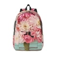 thumbnail image 1 of Lsque Vintage Typewriter Floral Pattern Canvas Daypack, Durable Backpack, High-quality Versatile Backpack,Vintage Compact Backpack-Small, 1 of 6