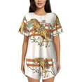 thumbnail image 1 of Lsque Vintage Wild West Cowboy Women's Short-Sleeved Pajama Set - 2 Piece Soft and Lightweight Sleepwear Set-X-Large, 1 of 9