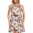 thumbnail image 1 of Lsque Vintage flowers Pattern Summer Dresses for Women – Sleeveless T-Shirt Swing Sundress, Perfect for the Beach and Casual Days, 1 of 7