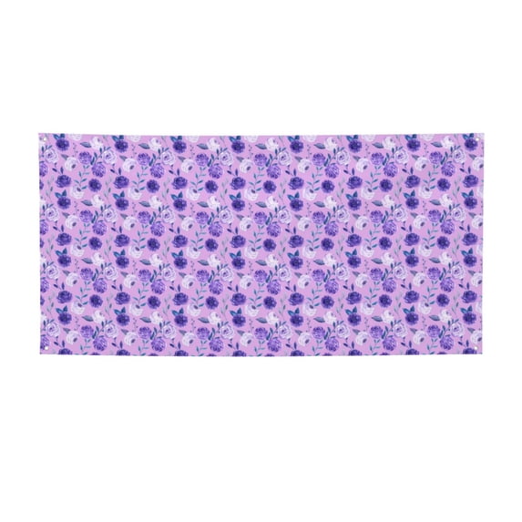 Lsque Violet Pattern Party Banner, Festive Banner , Holiday Celebrations and Events for Carnival Birthday Party Festival Decorations-Small