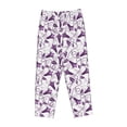 thumbnail image 1 of Lsque Violets Flowers Print Women's Pajama Pants, Lounge Pant - Comfortable Home Wear,Elastic Waistband, Stylish Design-Small, 1 of 9