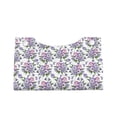 thumbnail image 1 of Lsque Violets Flowers Printed Long Tissue Box Cover Holder, Facial Paper Organizer Dispenser,Triangle with Bottom Belt, PVC Leather Decorative Organizer, 1 of 9