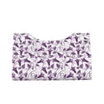 thumbnail image 1 of Lsque Violets Flowers Printed Long Tissue Box Cover Holder, Facial Paper Organizer Dispenser,Triangle with Bottom Belt, PVC Leather Decorative Organizer, 1 of 9