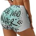 thumbnail image 1 of Lsque Not All Who Wander Are Lost1 Pattern High Waisted Biker Shorts for Women-Tummy Control Fitness Athletic Workout Running Yoga Gym Shorts,Moisture-Wicking-X-Large, 1 of 9