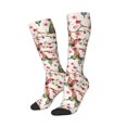 thumbnail image 1 of Lsque Watercolor Floral With Butterflies Printed Crew Socks Men's Women's LightWeight Thin Casual Calf Socks ,Knee High Socks,Cotton Socks, 1 of 9