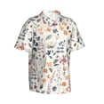 thumbnail image 1 of Lsque Watercolor Floral pattern Hawaiian Shirt for Men, Unisex Summer Beach Casual Short Sleeve Button Down Shirts-Small, 1 of 9