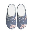 thumbnail image 1 of Lsque Watercolor Flowers Butterfly Pattern Womens Comfort Cotton on Scuff With Memory Foam and Anti-skid Sole Slipper-39/40, 1 of 7