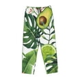 thumbnail image 1 of Lsque Watercolor Green Tropical Print Women's Pajama Pants, Lounge Pant - Comfortable Home Wear,Elastic Waistband, Stylish Design-X-Large, 1 of 9
