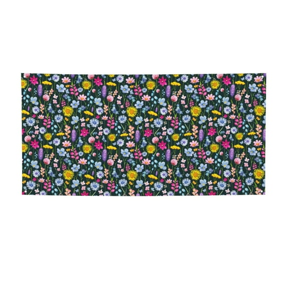 Lsque Watercolor Meadow Flowers Pattern Party Banner, Festive Banner , Holiday Celebrations and Events for Carnival Birthday Party Festival Decorations-Medium