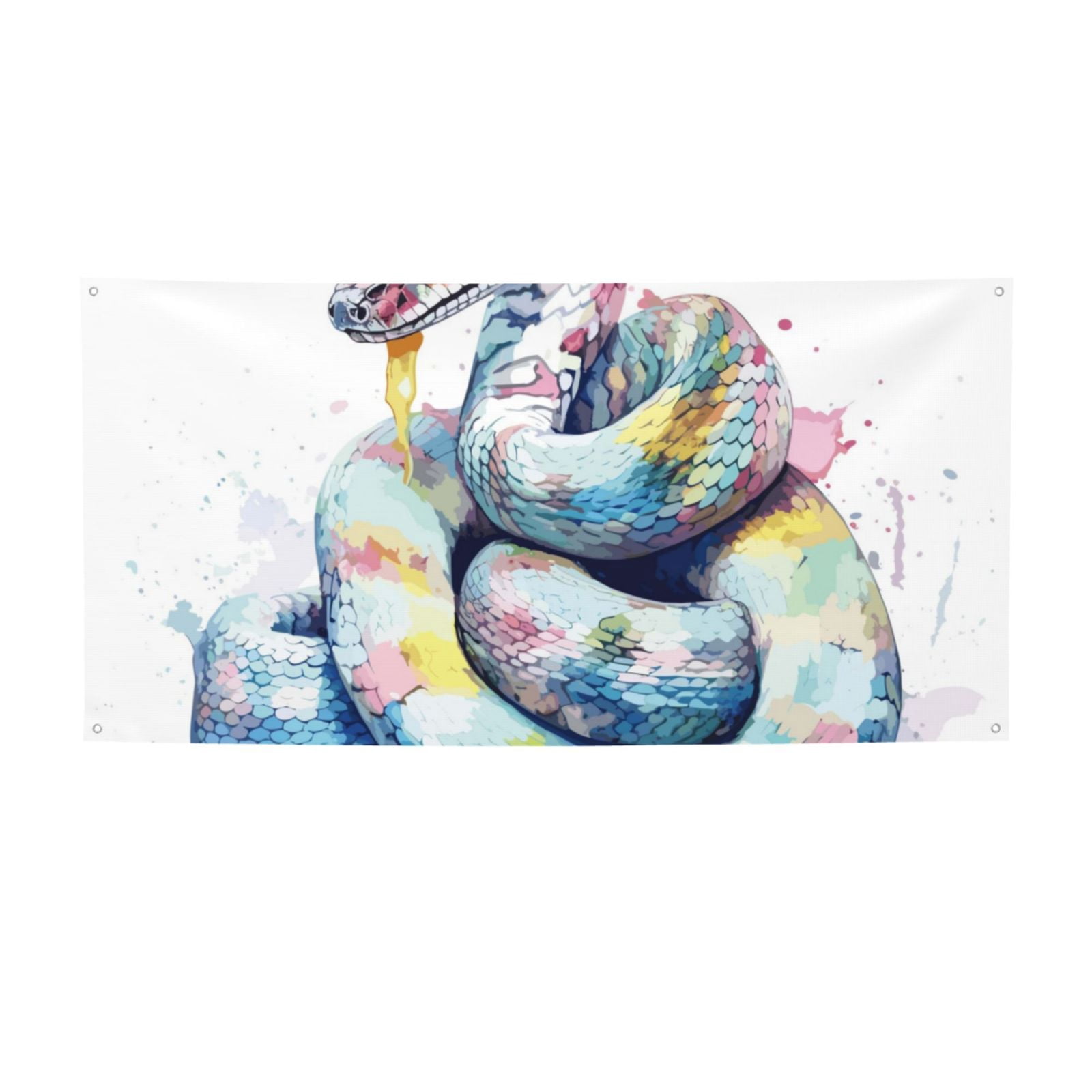 Lsque Watercolor Snake Pattern Party Banner, Festive Banner , Holiday ...